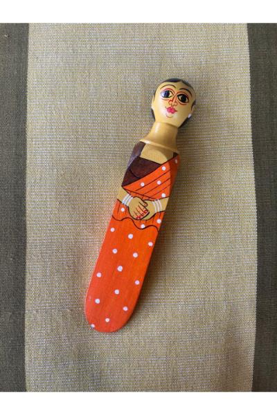 Door Stopper - Lady in Orange Saree